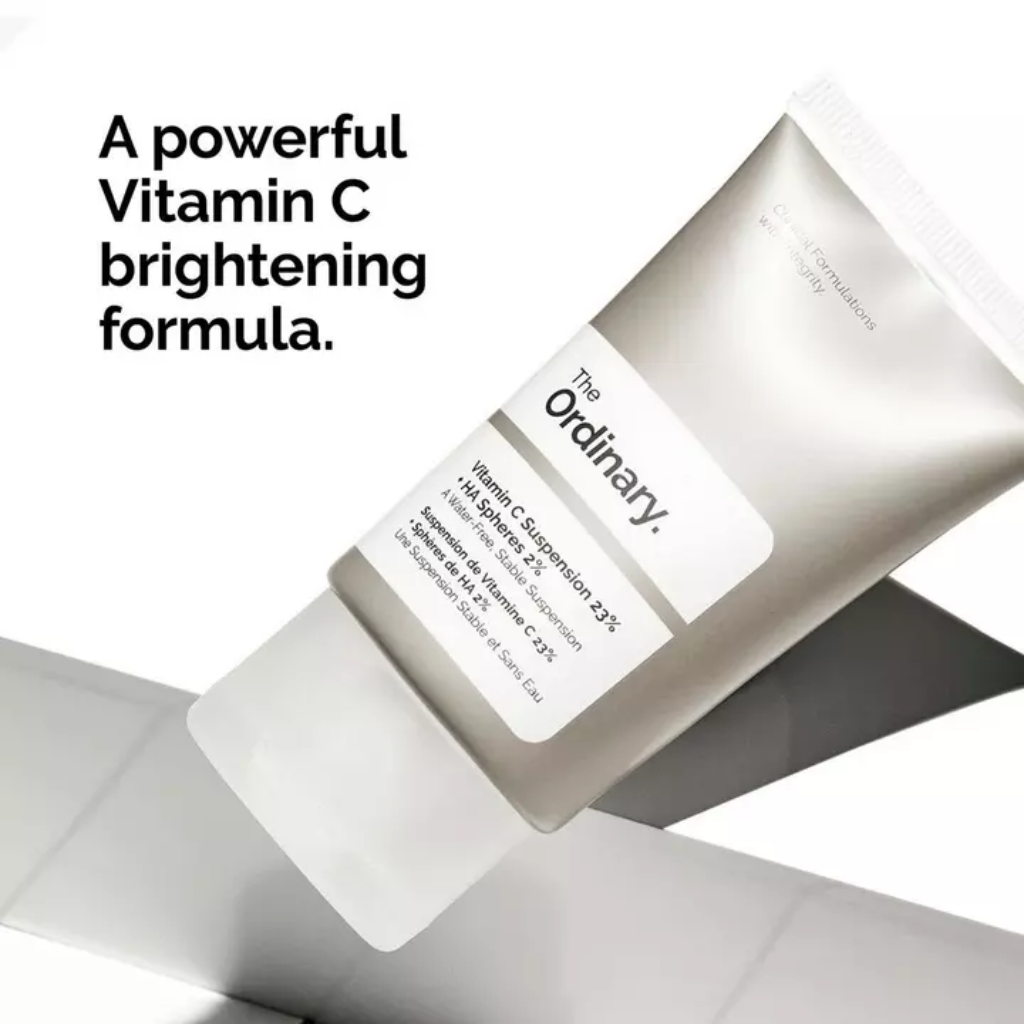 THE ORDINARY Vitamin C Suspension 23% + HA SPHERES 2% PARA UNA PIEL LUMINOSA - Tu Shopper Beauty
