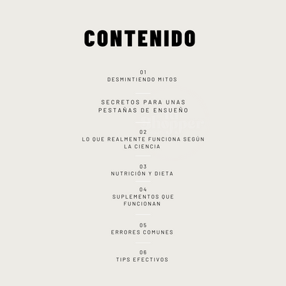 GUÍA DE SECRETO PARA UNAS PESTAÑAS DE ENSUEÑO